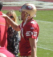 Three-time Pro Bowl punter Andy Lee was the Big East Conference's only two-time Special Teams Player of the Year Andy Lee on field pregame at Eagles at 49ers 10-12-08.JPG