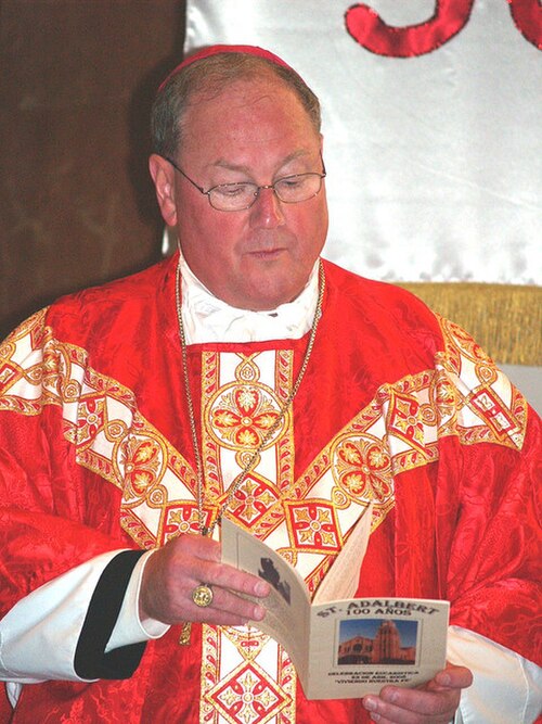 Dolan in liturgical vestments