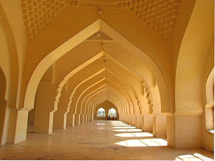 Arches in the main mosque at Gulbarga, 1367