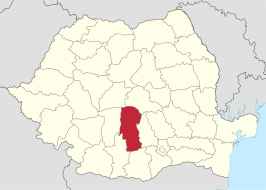 Locatie van district Argeș in Roemenië