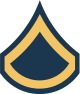 Нарукавный шеврон рядового первого класса (сухопутные войска США).