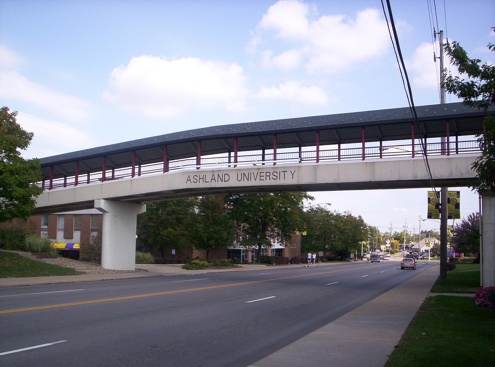 A view of the Ashland University overpass on Claremont Avenue in Ashland, O...