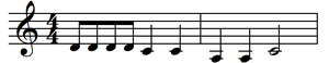 Simple melody of the Oriental riff.
Play
Problems playing this file? See media help. AsianRiffSheetMusic.png