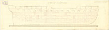 Plan of the Blonde dated 1819 BLONDE 1819 RMG J5540.png