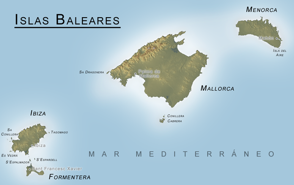 Map of the Balearic Islands, c. 2006