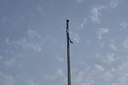 Español: Bandera Argentina izada en la plaza de Mar del Plata, Argentina en ocasión del Bicentenario de la Independencia Argentina