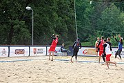 Deutsch: Beachhandball Europameisterschaften 2019 (Beach handball Euro); Tag 3: 4. Juli 2019 – Männer, Hauptrunde Gruppe II, Frankreich-Kroatien 0:2 (16:24, 10:27) English: Beach handball Euro; Day 3: 4 July 2019 – Men Main Round Group II – France-Croatia 0:2 (16:24, 10:27)