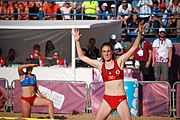 Deutsch: Beachhandball bei den Olympischen Jugendspielen 2018 in Buenos Aires; Tag 7, 13. Oktober 2018; Mädchen, Finale Argentinien-Croatien 2:0 English: Beach handball at the 2018 Summer Youth Olympics in Buenos Aires at 13 October 2018 – Girls Gold Medal Match – Argentina-Croatia 2:0 Español: Handball de playa en los Juegos Olimpicos de la Juventud Buenos Aires 2018 en 13 de octubre de 2018 – Partido por la medalla de oro femenino - Argentina-Croacia 2:0