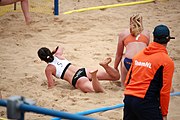 Deutsch: Beachhandball bei den Olympischen Jugendspielen 2018; Tag 5, 10. November 2018; Mädchen, Hauptrunde - Kroatien-Niederlande 1:2 English: Beach handball at the 2018 Summer Youth Olympics at 11 October 2018 – Girls Main Round – Croatia-Netherlands 1:2