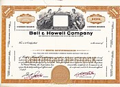 Specimen stock certificate