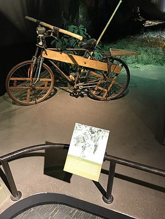 Bicycle used by communist forces on the Ho Chi Minh Trail to transport supplies. National Museum of American History, Washington, D.C.