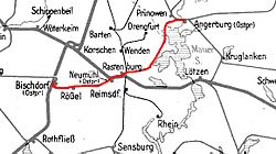 Route Wöterkeim – Schippenbeil 1938