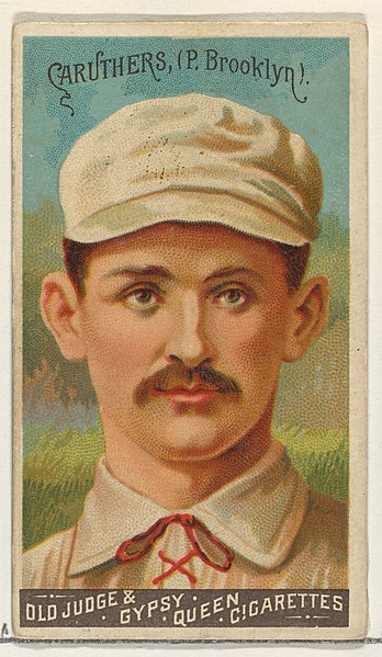 File:Bob Caruthers, Pitcher, Brooklyn, from the Goodwin Champion series for Old Judge and Gypsy Queen Cigarettes MET DP821667.jpg