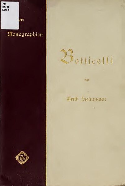 File:Botticelli - Ernst Steinmann, 1897 (IA botticelli00stei 0).pdf
