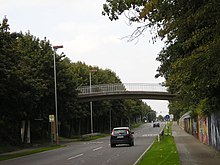 Fußgängerbrücke über die Baumberger Chaussee