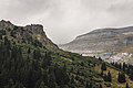 Uitzicht op het afsluitende gebergte boven Val Frisal.