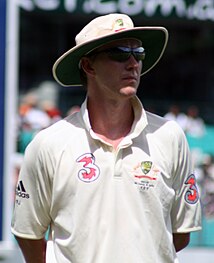 Brett Lee at the SCG, 3rd Day, Australia vs India, 4th Jan 2008 Brett lee closeup.jpg