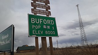 <span class="mw-page-title-main">Buford, Wyoming</span> Town in Wyoming, US