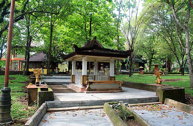 Bukit Seguntang in Palembang. According to Sejarah Melayu, the hill recorded the advent of Sang Sapurba, a legendary progenitor for various Malay roya