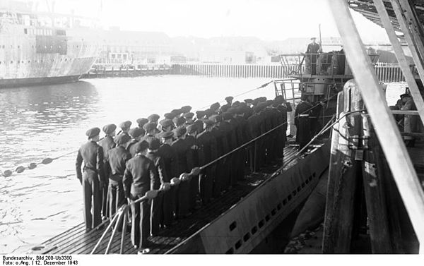 U-250 being commissioned, 12 December 1943