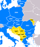 Croatia was a member state of CEFTA between 2003 and 2013. Maps of CEFTA in 2003 and 2007.