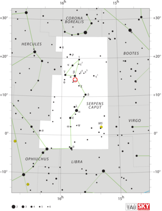 <span class="mw-page-title-main">CT Serpentis</span> 1948 nova in the constellation Serpens