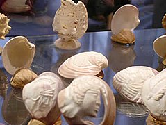 Carved seashell miniatures