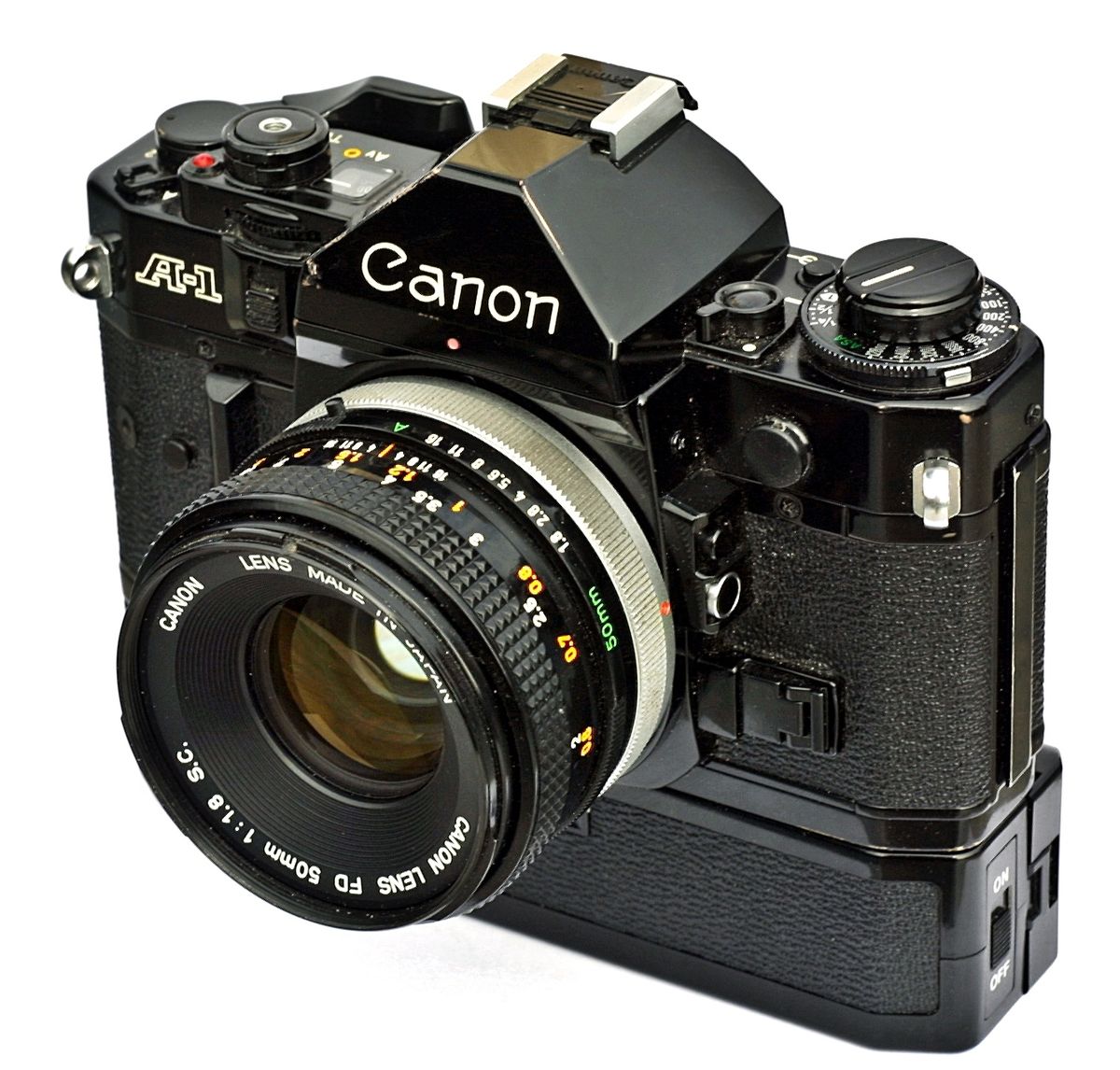 File:Canon A-1 with Power Winder A.jpeg - Wikimedia Commons