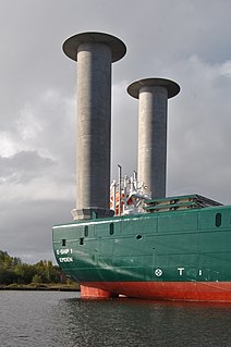 Rotor ship Ship with Flettner rotors as sails