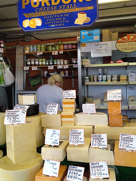 File:Cheese stall Bury Market.jpg