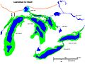 Converted public domain, using current research maps to create a simplified map. It has less detail than the public domain (USGS) maps and emphasizes the information that is of more interest to the general public. Lakes Chippewa & Stanley