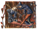Srednjeveška miniatura (1344), na kateri je El Cid obglavil grofa Lozana