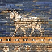 Close-up of an aurochs from the Ishtar Gate