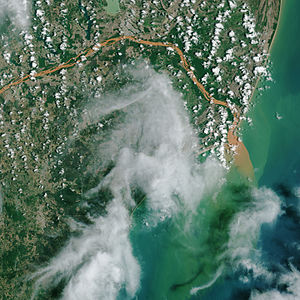 Contaminated Rio Doce Water Flows into the Atlantic - NASA