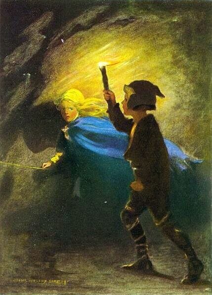 Illustration from 1920 edition of George MacDonald's novel The Princess and the Goblin