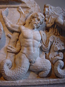 DSC04529b Istanbul - Museo archeol.  - Gigantomachy - sek.  II AD - från Aphrodisias - Foto G. Dall'Orto 28-5-2006.jpg