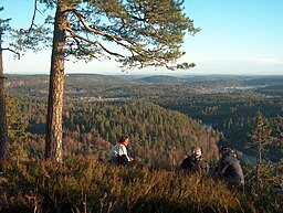 Vy över Andebu från Dalaåsen