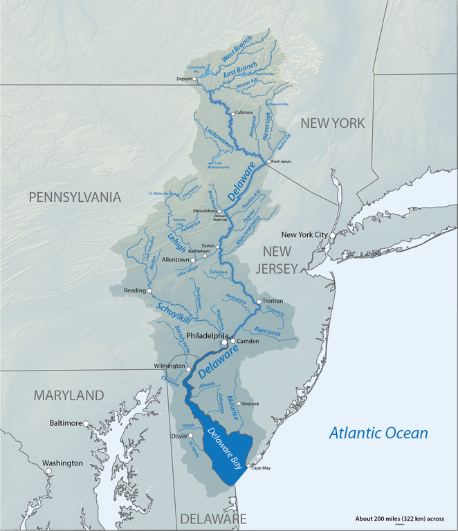 Delaware River Basin Map File:delawareriverbasin-01.Png - Wikimedia Commons