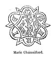 Marie Chamaillard, II. Pierre, Alençon grófjának felesége, 1391, hatszögű pajzs (fr: écu hexagone)