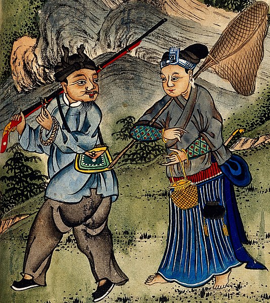 File:Detail, from- Bai Sharen couple on a hunting and fishing trip Wellcome L0031309 (cropped).jpg