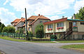 Čeština: Hlavní silnice v Drobovicích English: Main street in Drobovice, Czech Republic.