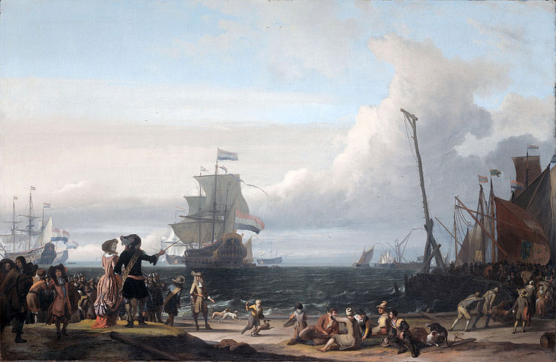 Fitxer:Dutch ships in the roadstead of Texel (the 'Gouden Leeuw' of Cornelis Tromp in the center)(Ludolf Backhuysen, 1671).jpg