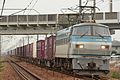 A Class EF66-100 DC electric locomotive in May 2014