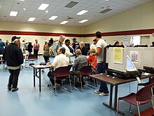 Early voting in Rockville, Maryland Early voting at Bauer Drive Community Recreation Center.jpg