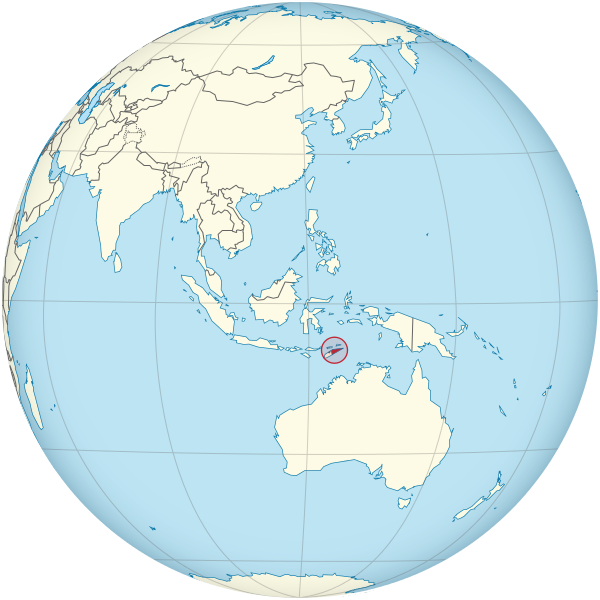 East Timor on the globe (Southeast Asia centered).svg