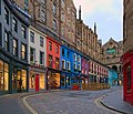 * Nomination Victoria Street in the morning, Edinburgh, Scotland --Domob 16:50, 31 October 2021 (UTC) * Promotion Perspective correction is needed. --F. Riedelio 08:19, 8 November 2021 (UTC)  Done Thanks for the review! Is it better now? --Domob 16:26, 8 November 2021 (UTC)  Support Good quality now. --F. Riedelio 09:03, 9 November 2021 (UTC)