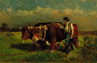 Untitled (man with two oxen)