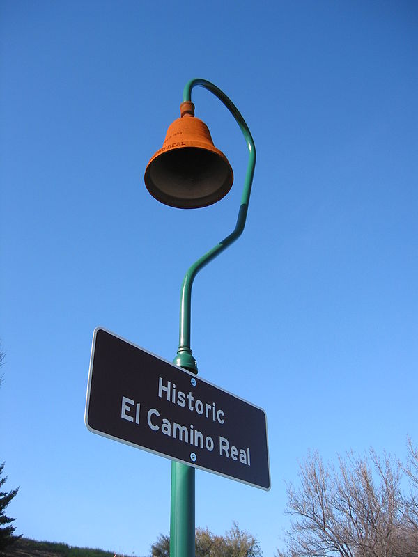 Historic El Camino Real marker in Santa Clara