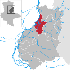 Poziția Elbe-Parey pe harta districtului Jerichower Land