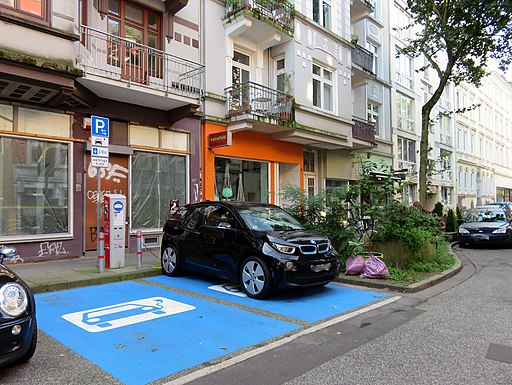 Elektroauto Auflade Parkplatz Bellealliancestraße Hamburg Eimsbüttel9